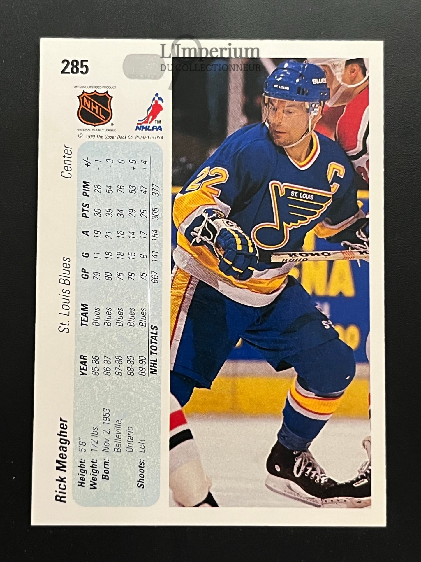 285. Rick Meagher Upper Deck 1990-91 Hockey Card
