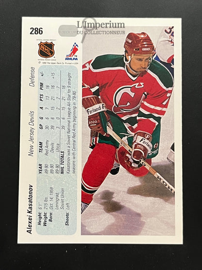 286. Alexei Kasatonov RC Upper Deck 1990-91 Hockey Card