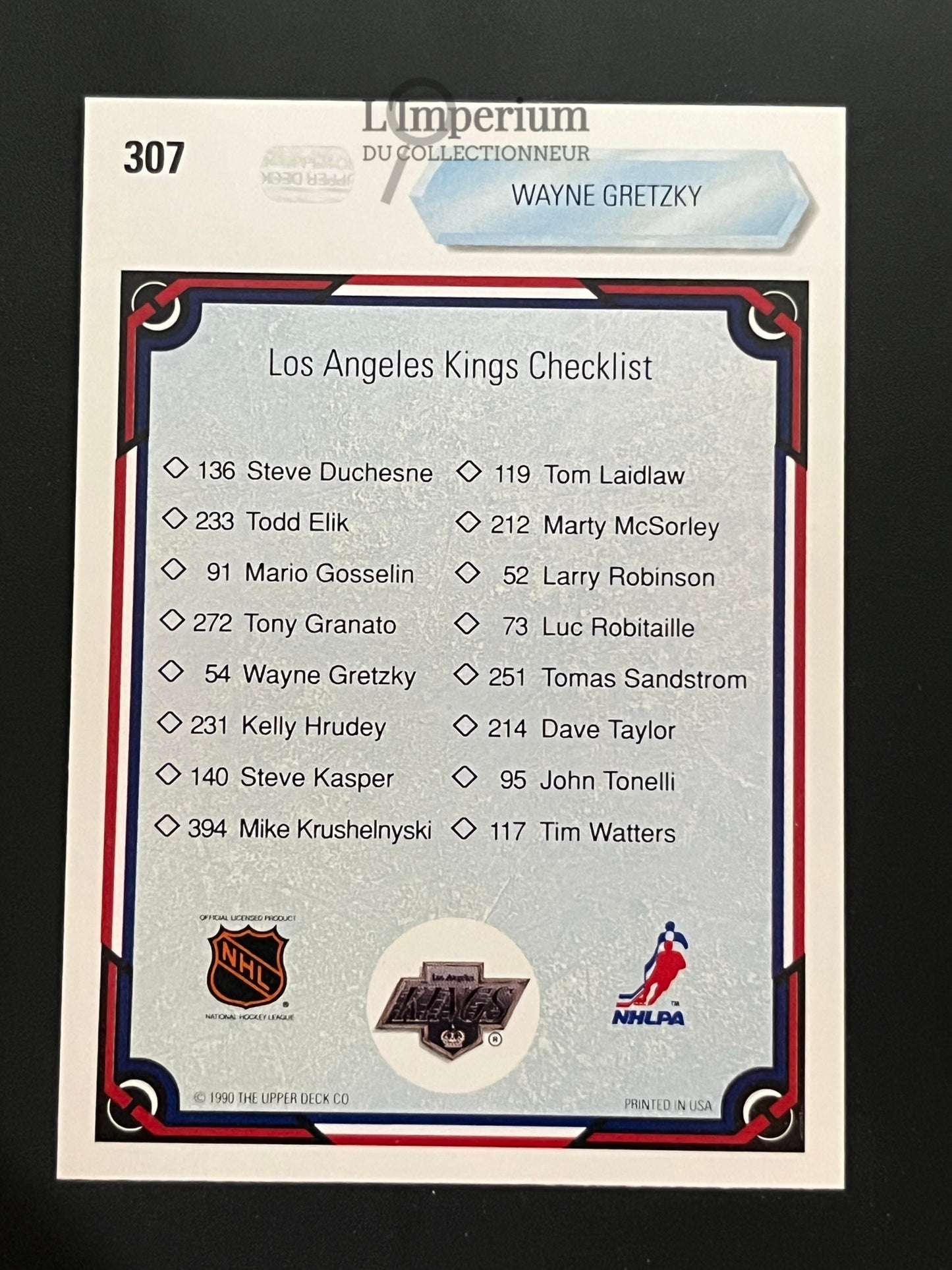 307. Wayne Gretzky TC Upper Deck 1990-91 Hockey Card