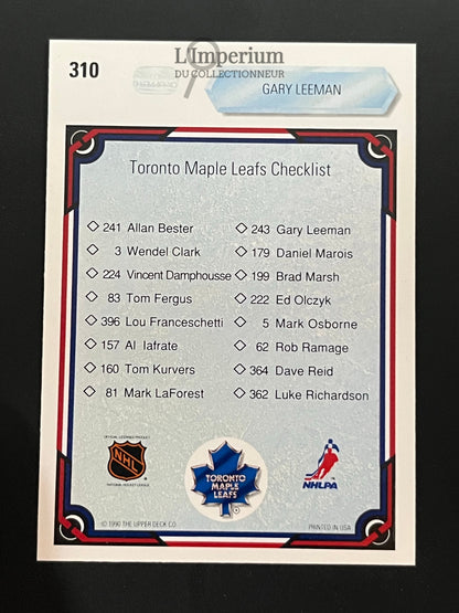 310. Gary Leeman TC Upper Deck 1990-91 Hockey Card