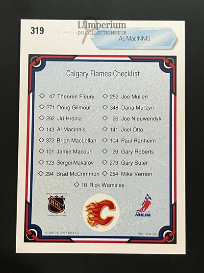 319. Al MacInnis TC Upper Deck 1990-91 Hockey Card