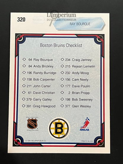320. Ray Bourque TC Upper Deck 1990-91 Hockey Card