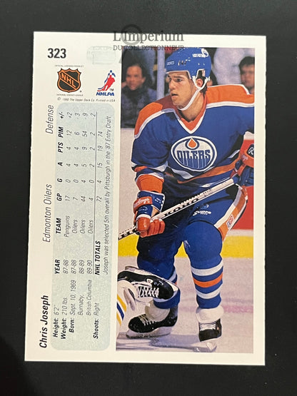 323. Chris Joseph RC Upper Deck 1990-91 Hockey Card