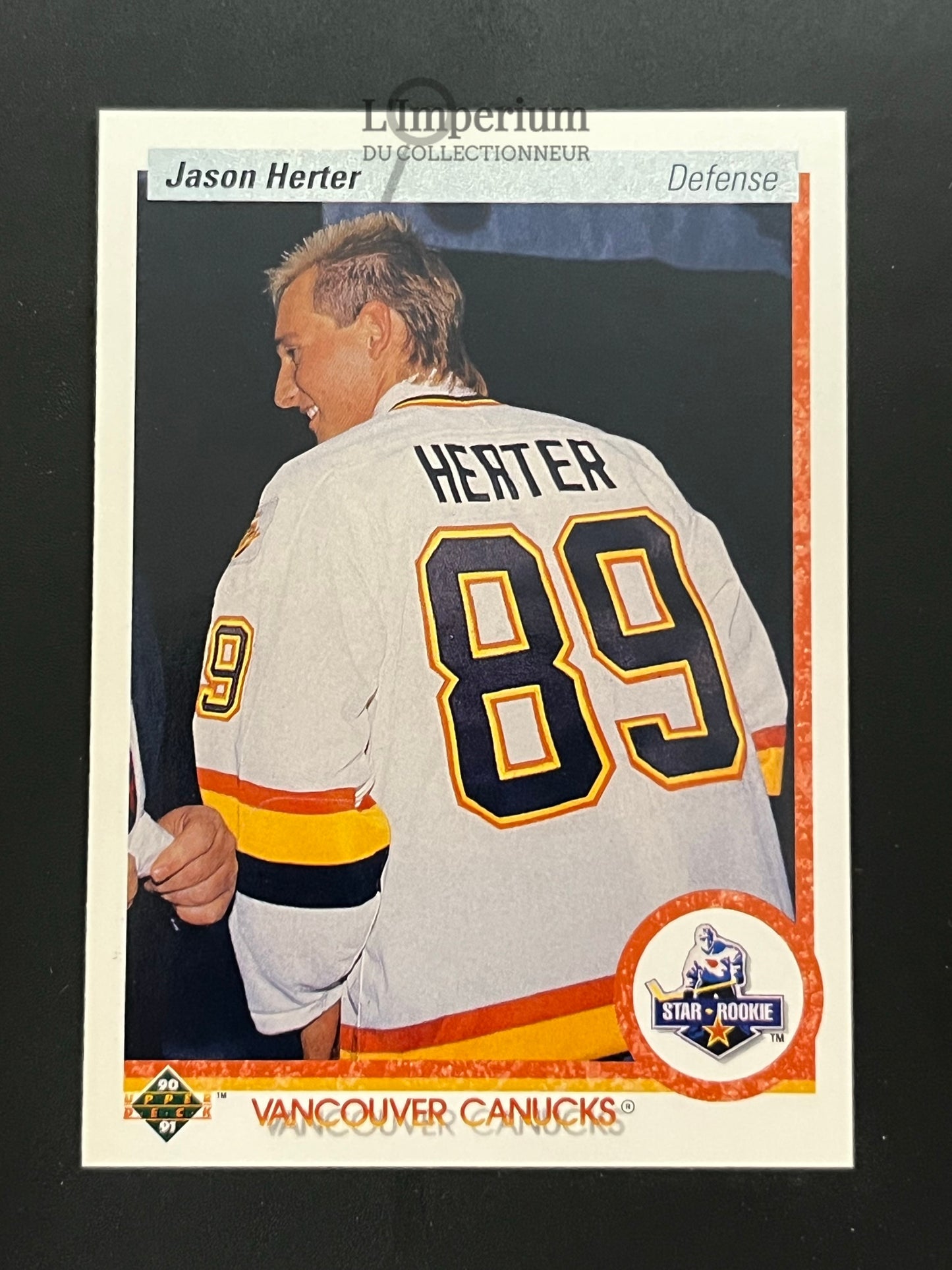 325. Jason Herter RC Upper Deck 1990-91 Hockey Card