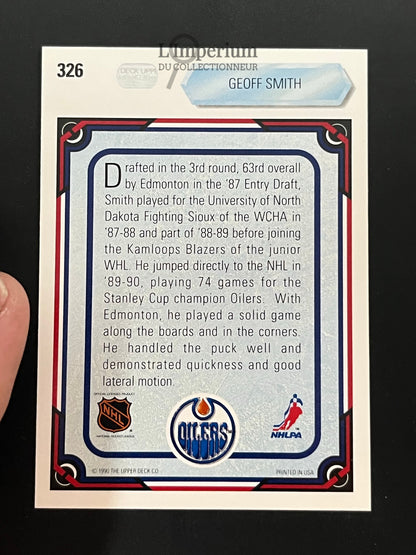 326. Geoff smith ART RC Upper Deck 1990-91 Hockey Card