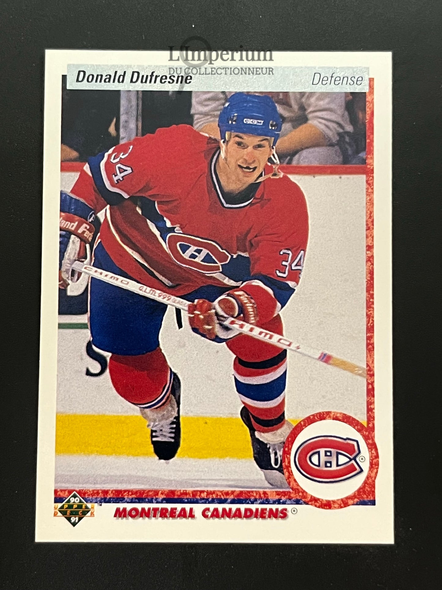 332. Donald Dufresne RC Upper Deck 1990-91 Hockey Card