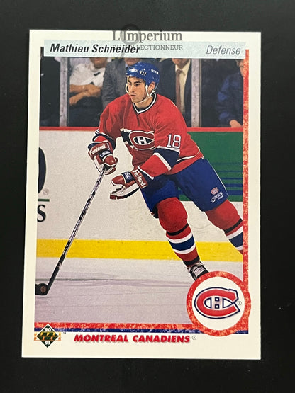 334. Mathieu Schneider RC Upper Deck 1990-91 Hockey Card