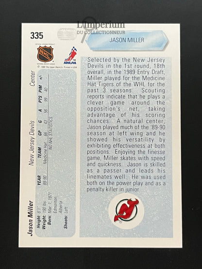 335. Jason Miller RC Upper Deck 1990-91 Hockey Card