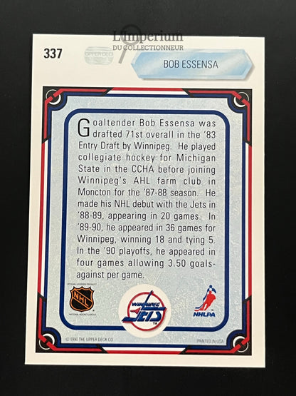 337. Bob Essensa ART Upper Deck 1990-91 Hockey Card