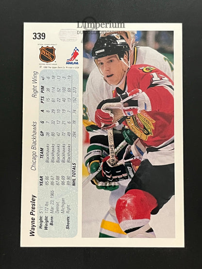 339. Wayne Presley Upper Deck 1990-91 Hockey Card