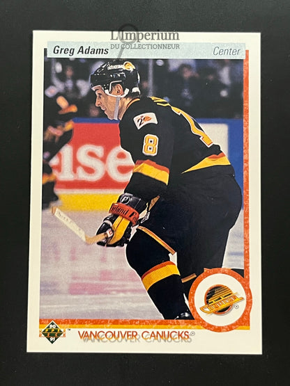 342. Greg Adams Upper Deck 1990-91 Hockey Card