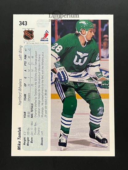 343. Mike Tomlak RC Upper Deck 1990-91 Hockey Card