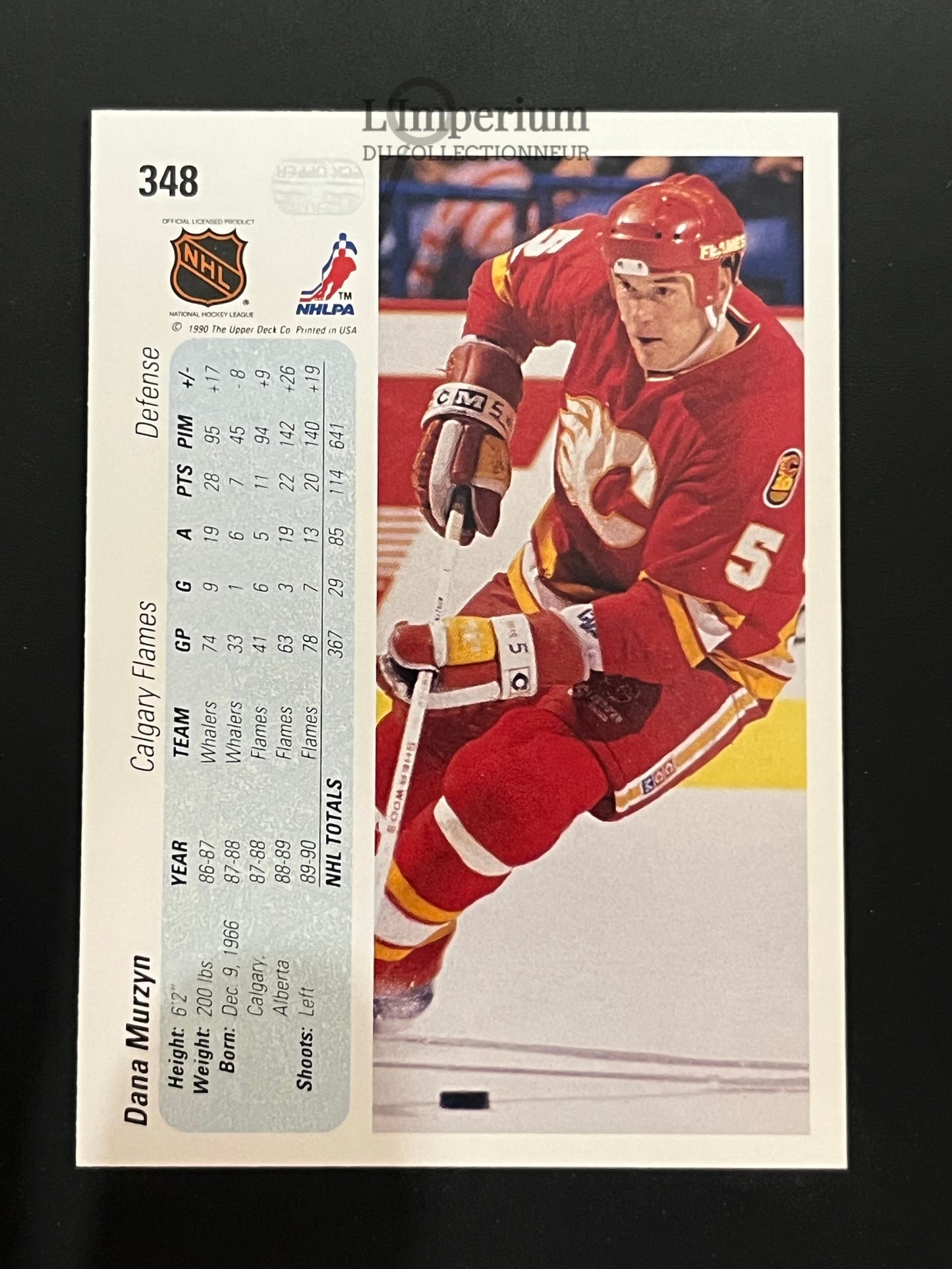 348. Dana Murzyn Upper Deck 1990-91 Hockey Card