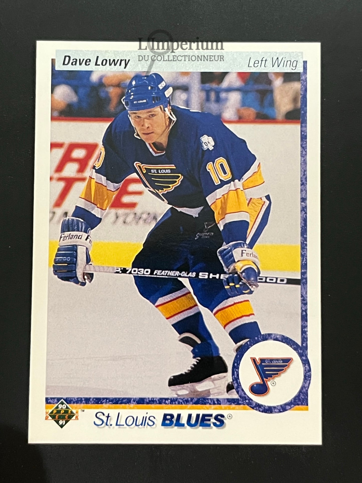 349. Dave Lowry RC Upper Deck 1990-91 Hockey Card