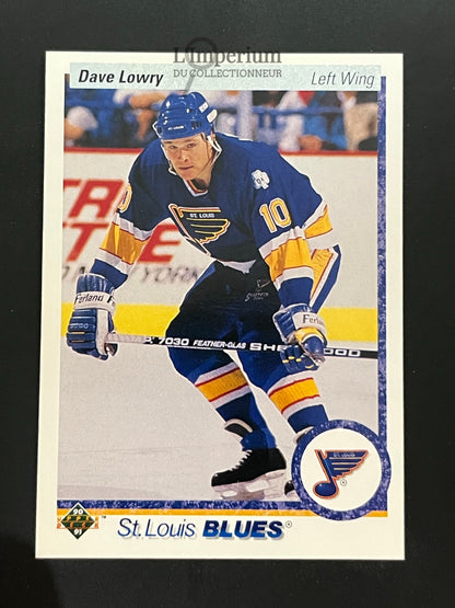 349. Dave Lowry RC Upper Deck 1990-91 Hockey Card