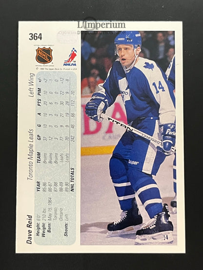 364. Dave Reid RC Upper Deck 1990-91 Hockey Card