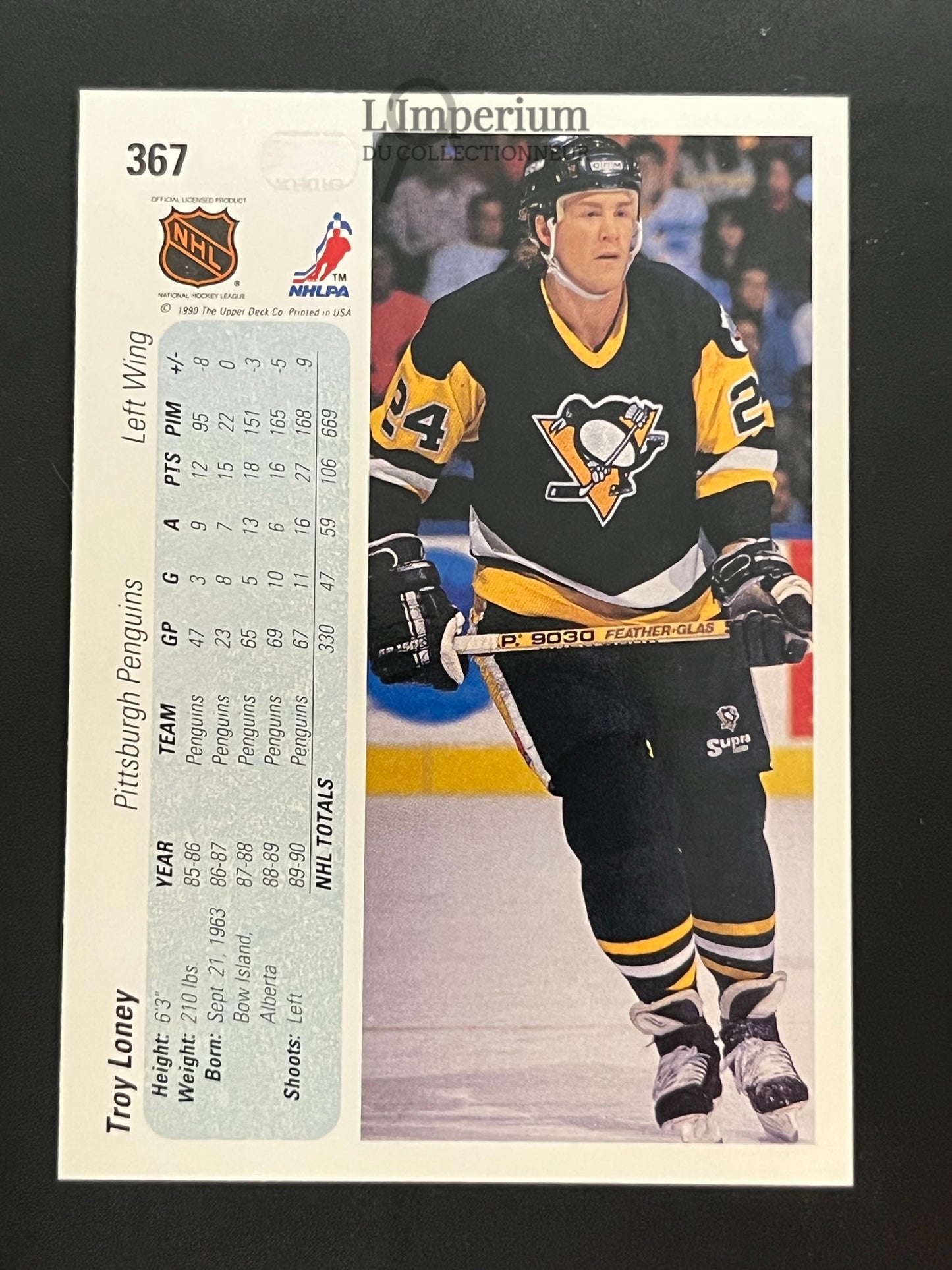 367. Troy Loney RC Upper Deck 1990-91 Hockey Card