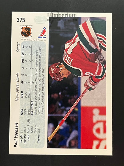 375. Paul Ysebaert RC Upper Deck 1990-91 Hockey Card