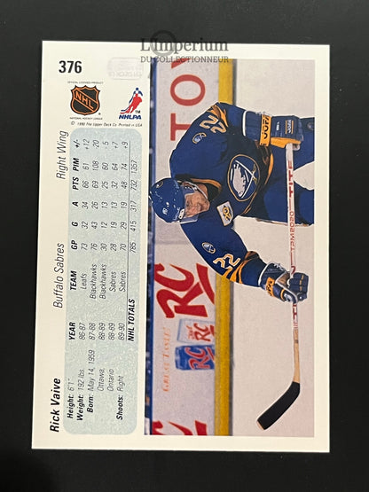 376. Rick Vaive Upper Deck 1990-91 Hockey Card