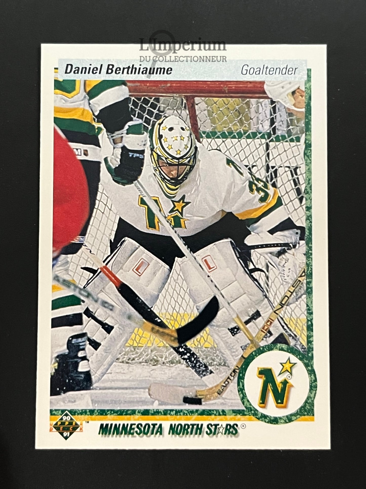 381. Daniel Berthiaume Upper Deck 1990-91 Hockey Card