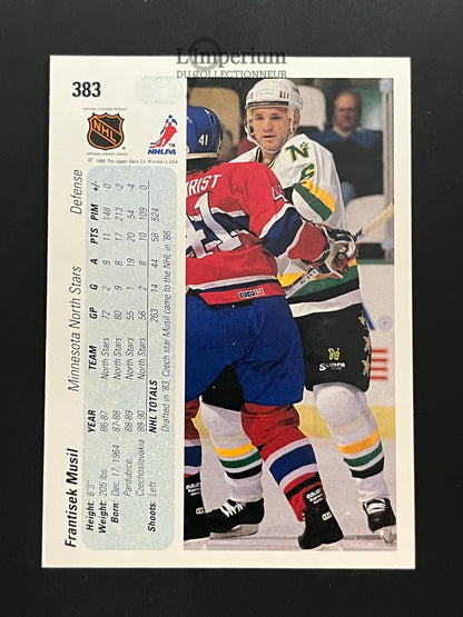 383. Frank Musil Upper Deck 1990-91 Hockey Card