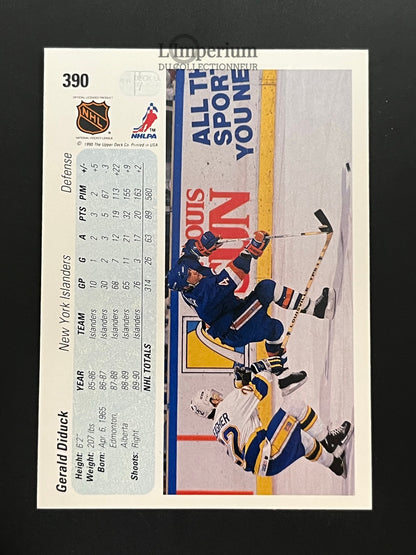 390. Gerald Diduck Upper Deck 1990-91 Hockey Card