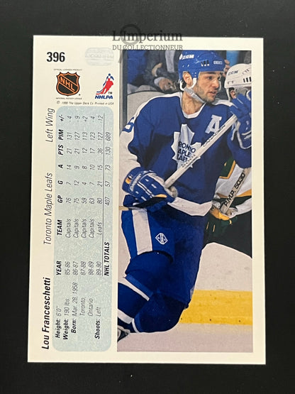 396. Lou Franceschetti RC Upper Deck 1990-91 Hockey Card