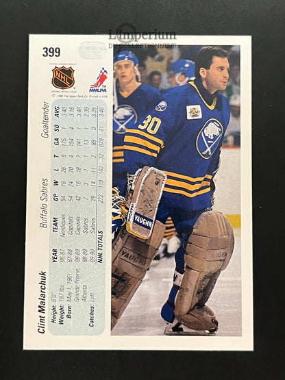 399. Clint Malarchuk Upper Deck 1990-91 Hockey Card