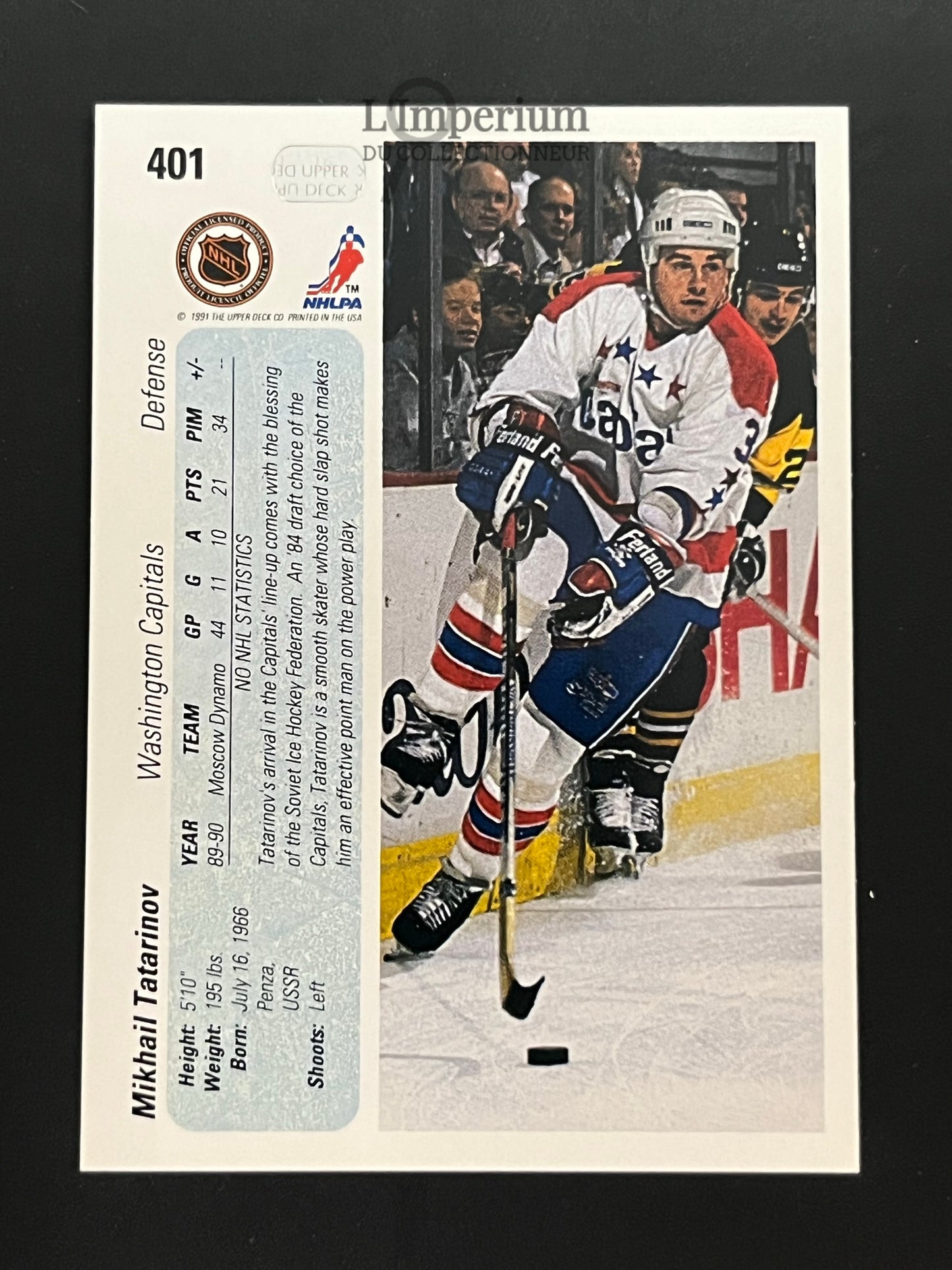 401. Mikhail Tatarinov RC Upper Deck 1990-91 Hockey Card