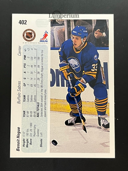 402. Benoit Hogue Upper Deck 1990-91 Hockey Card