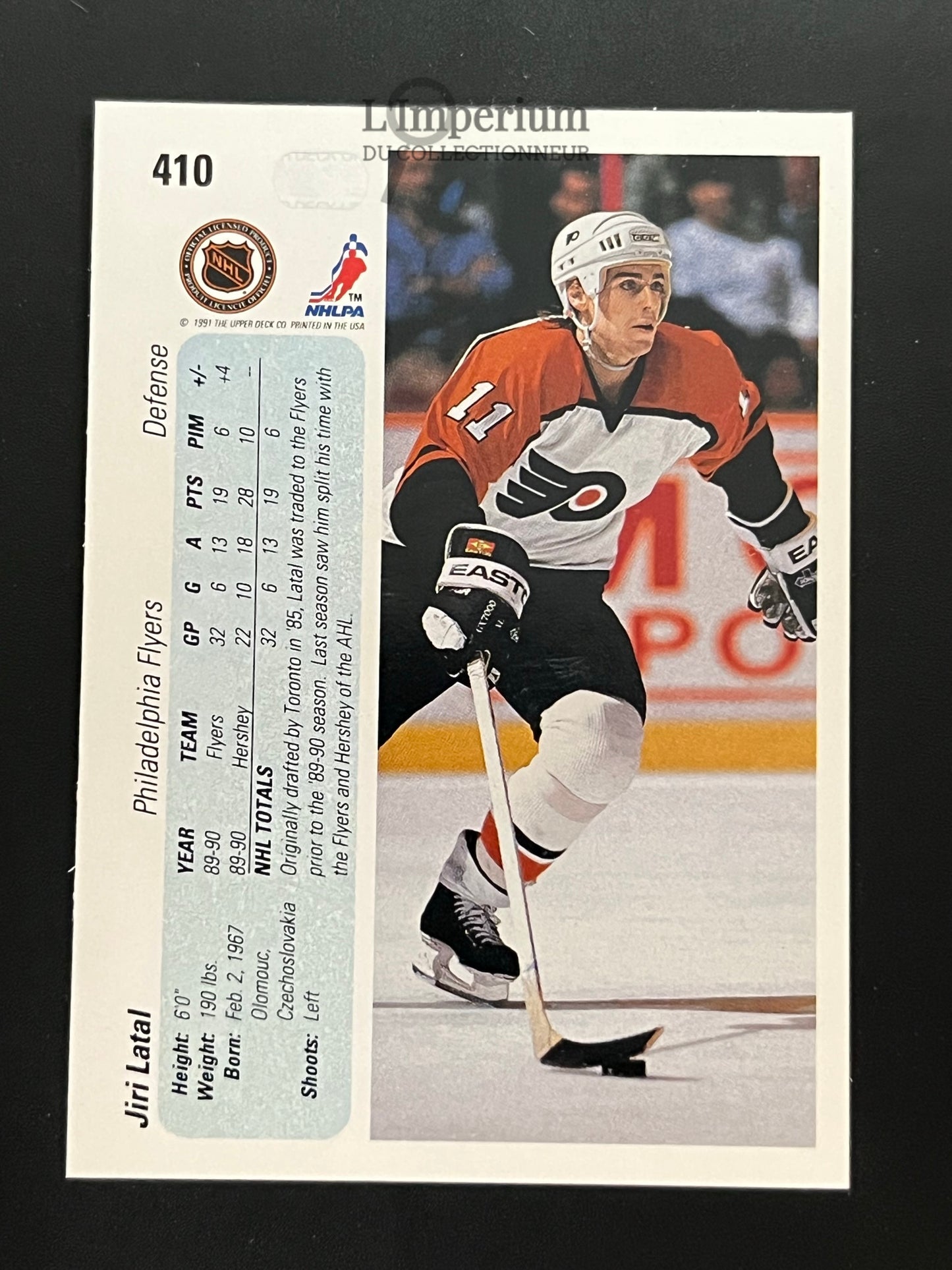410. Jiri Latal RC Upper Deck 1990-91 Hockey Card