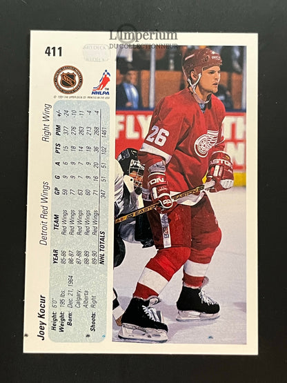 411. Joey Kocur RC Upper Deck 1990-91 Hockey Card