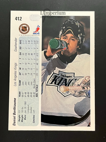 412. Daniel Berthiaume Upper Deck 1990-91 Hockey Card