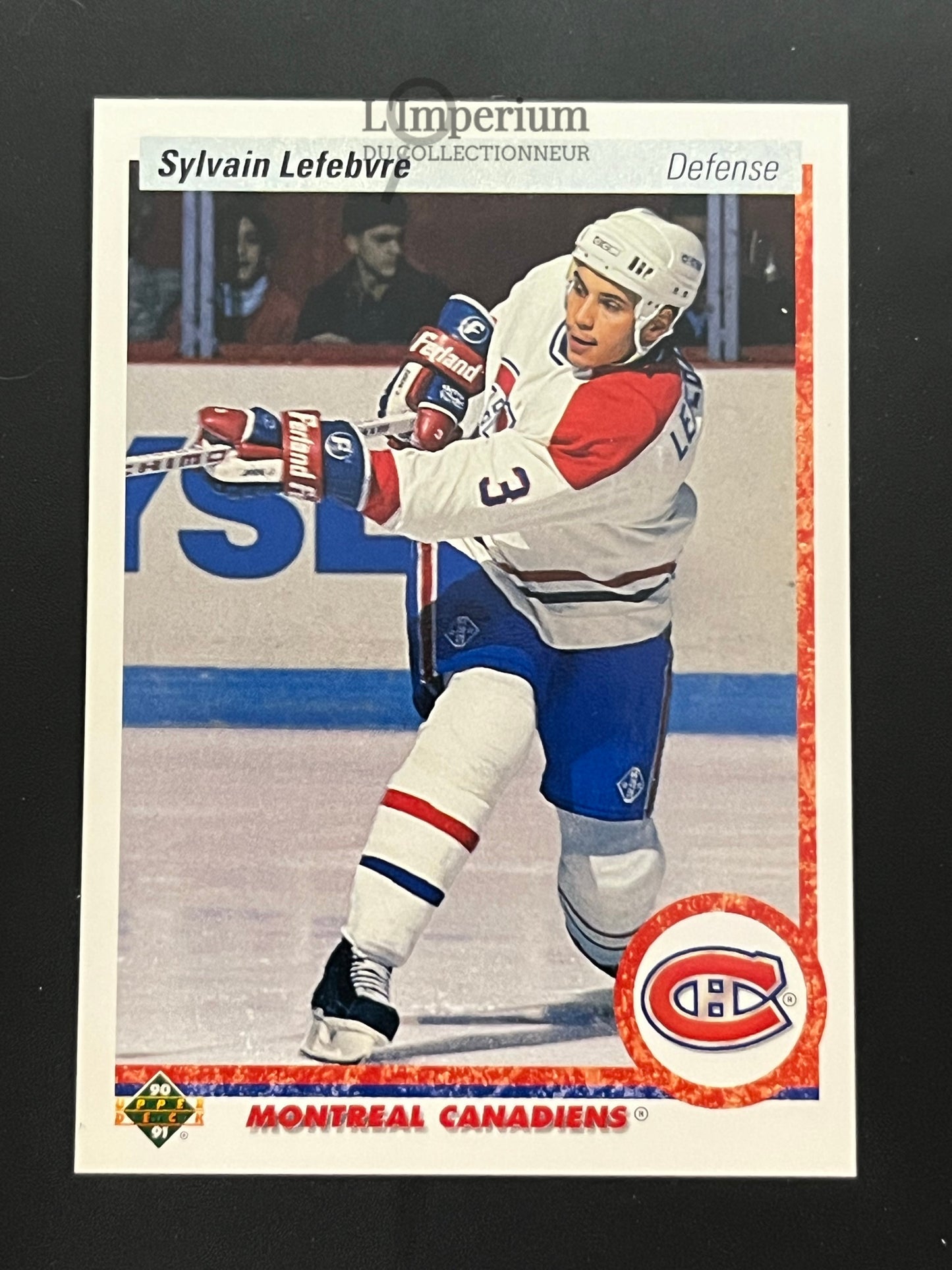 421. Sylvain Lefebvre RC Upper Deck 1990-91 Hockey Card