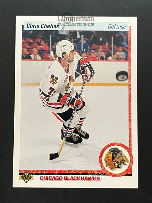 422. Chris Chelios Upper Deck 1990-91 Hockey Card
