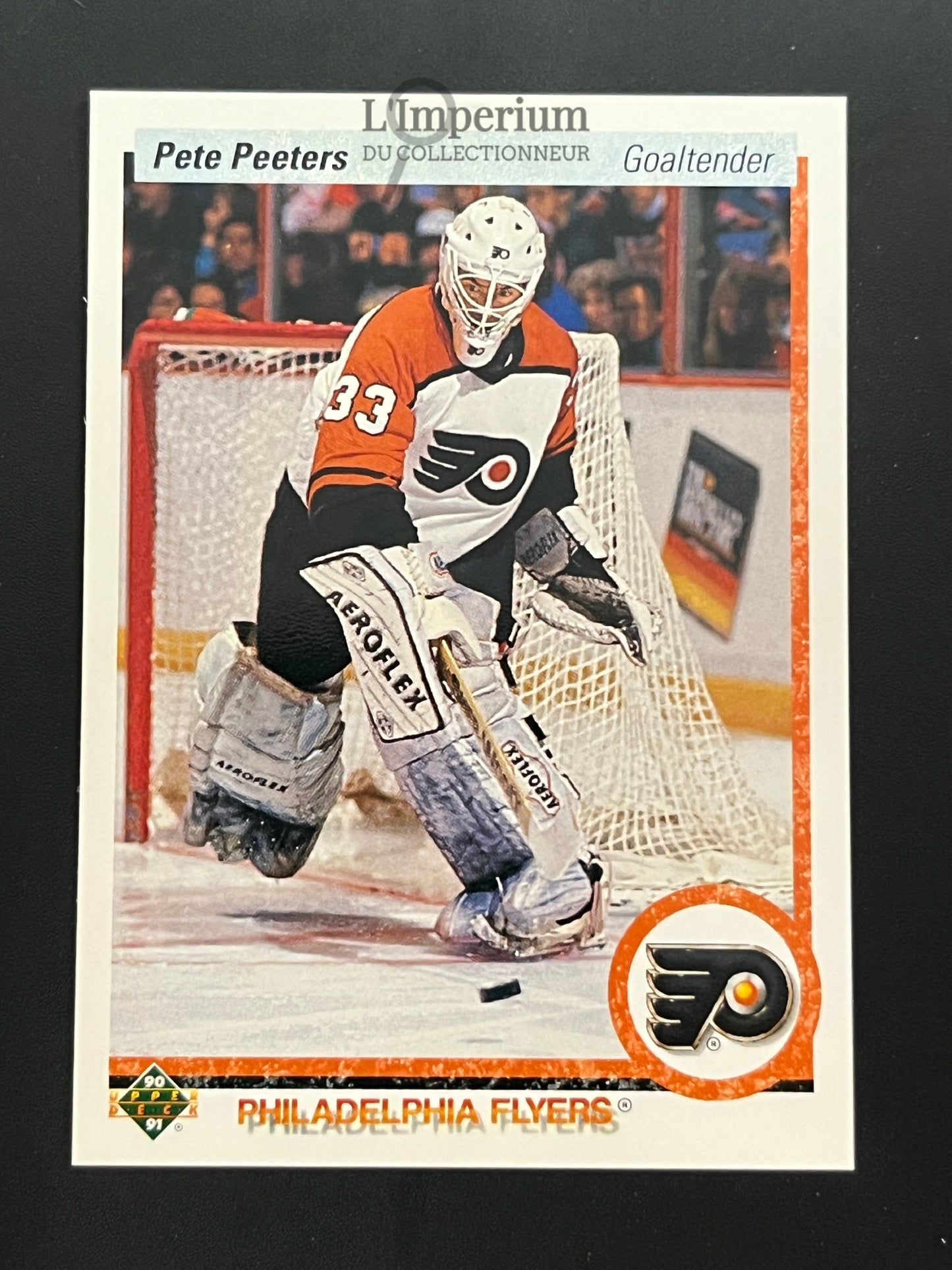 424. Pete Peeters Upper Deck 1990-91 Hockey Card