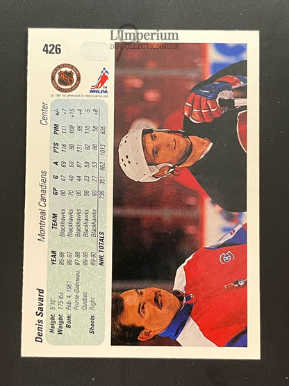 426. Denis Savard Upper Deck 1990-91 Hockey Card