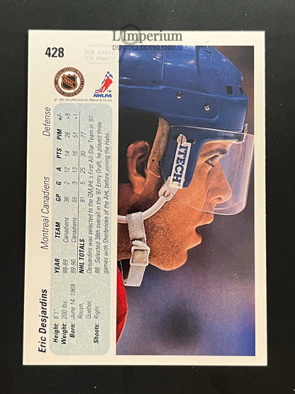 428. Eric Desjardins RC Upper Deck 1990-91 Hockey Card