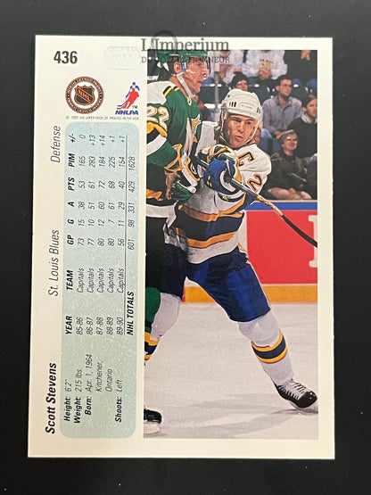 436. Scott Stevens Upper Deck 1990-91 Hockey Card