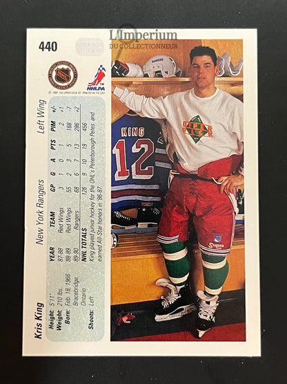 440. Kris King RC Upper Deck 1990-91 Hockey Card