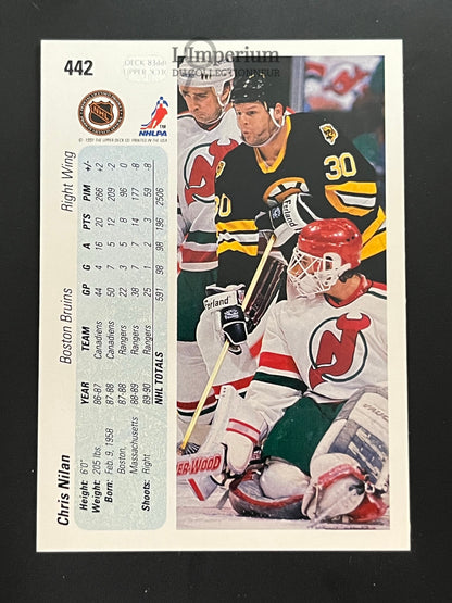 442. Chris Nilan Upper Deck 1990-91 Hockey Card