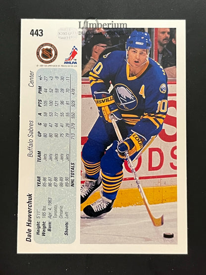 443. Dale Hawerchuk Upper Deck 1990-91 Hockey Card