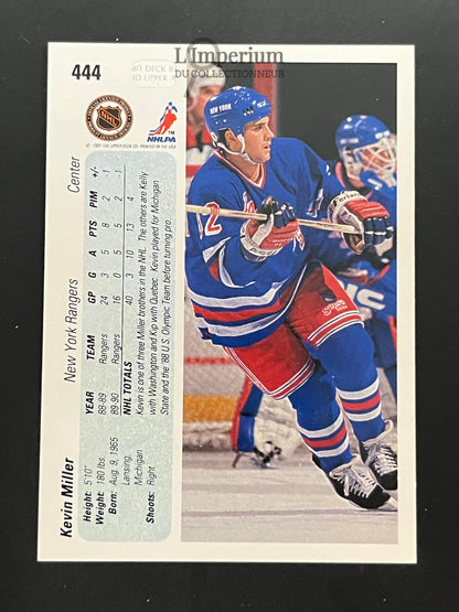 444. Kevin Miller RC Upper Deck 1990-91 Hockey Card