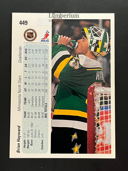 449. Brian Hayward Upper Deck 1990-91 Hockey Card
