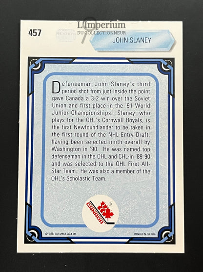 457. John Slaney Upper Deck 1990-91 Hockey Card