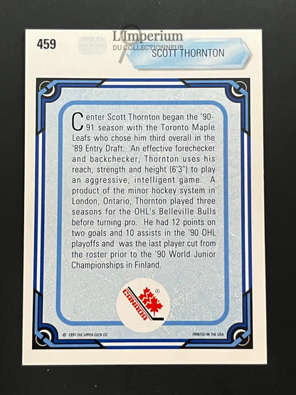 459. Scott Thornton RC Upper Deck 1990-91 Hockey Card