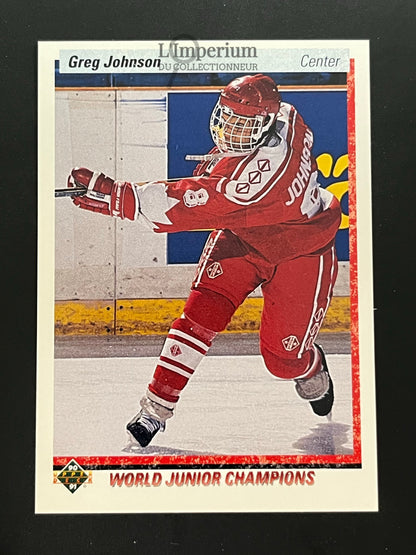 460. Greg Johnson RC Upper Deck 1990-91 Hockey Card