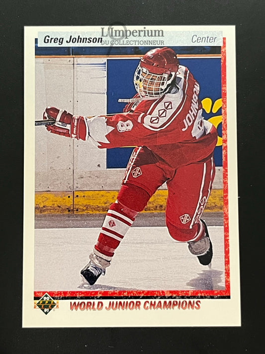 460. Greg Johnson RC Upper Deck 1990-91 Hockey Card