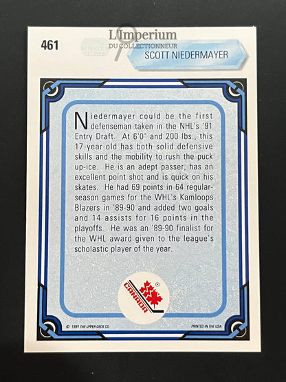 461. Scott Niedermayer RC Upper Deck 1990-91 Hockey Card