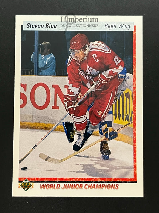 462. Steven Rice RC Upper Deck 1990-91 Hockey Card